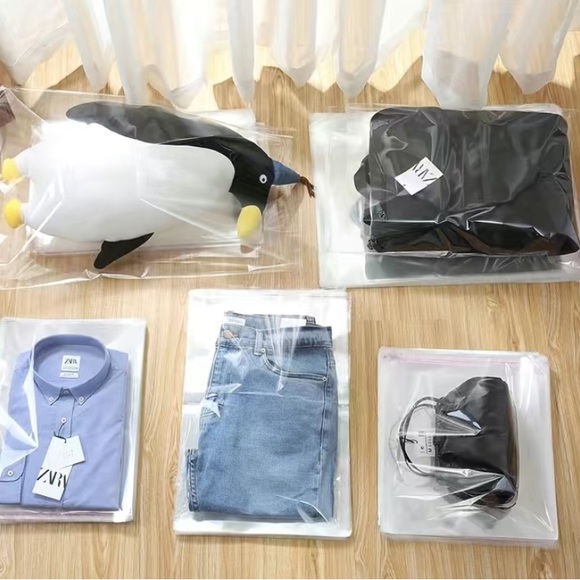 50pcs, Transparent Resealable Sealed Plastic Bag - Picture 5 of 5